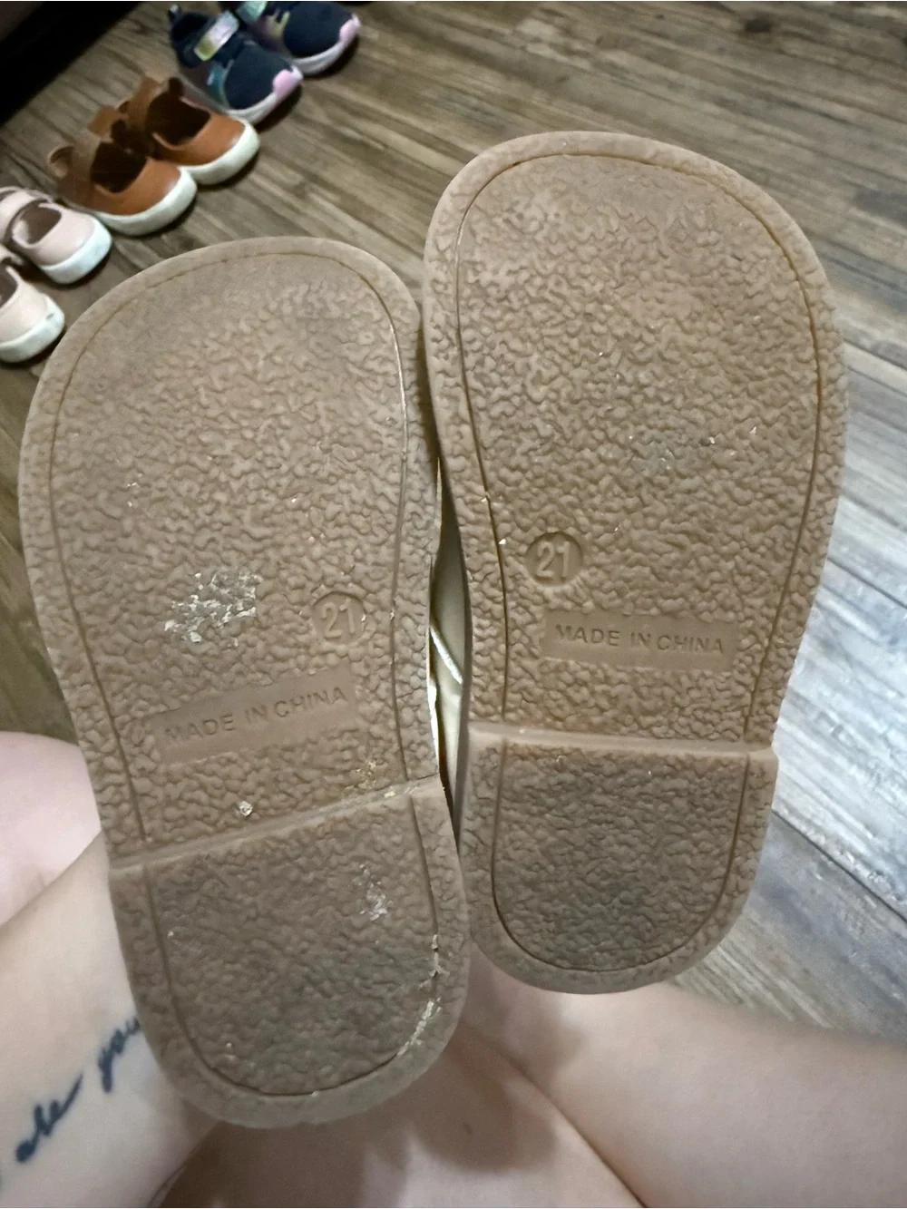 Classic Cream T-Strap Kids Shoes with Buckle